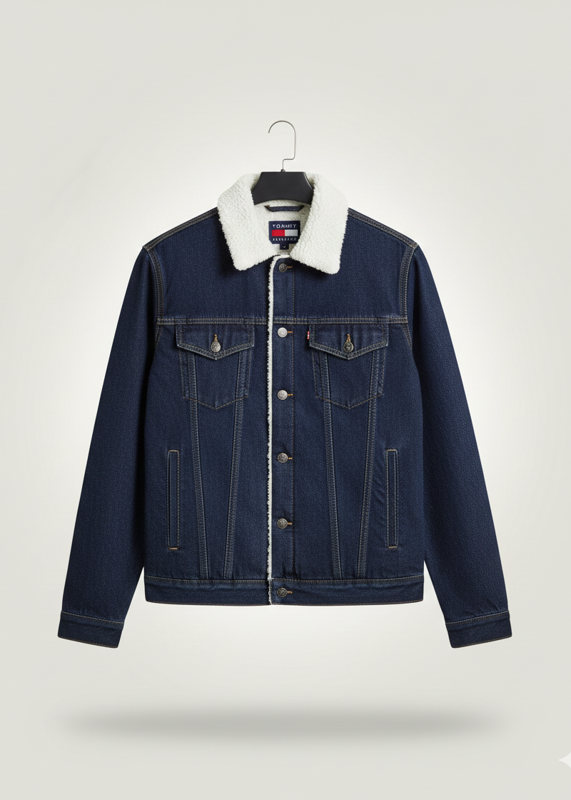 Premium Blue Denim Sherpa-Lined